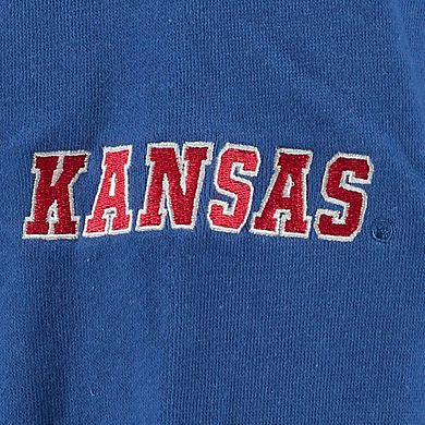 Women's Stadium Athletic Royal Kansas Jayhawks Big Logo Pullover Hoodie