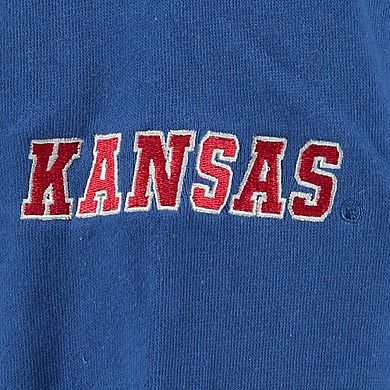 Women's Stadium Athletic Royal Kansas Jayhawks Big Logo Pullover Hoodie