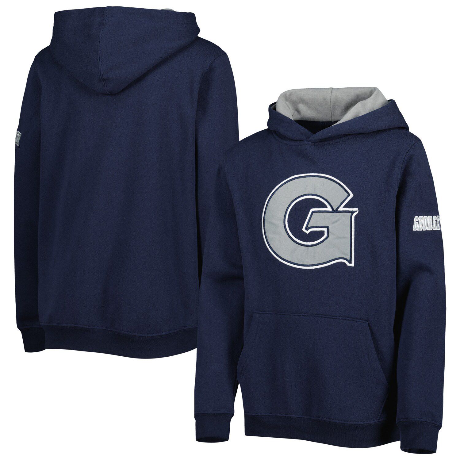 Men's Seattle Seahawks Hoodie Fanatics Branded Navy Iconic Color Block Hooded Sweatshirt, M / Navy