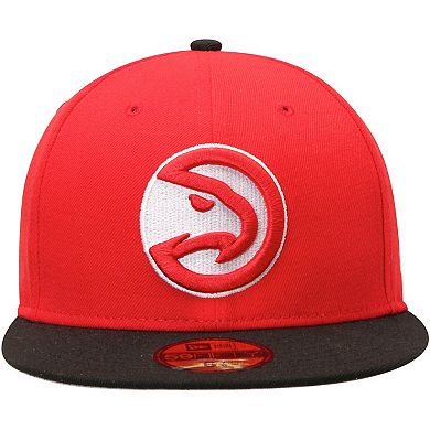 Men's New Era Red/Black Atlanta Hawks Official Team Color 2Tone 59FIFTY Fitted Hat