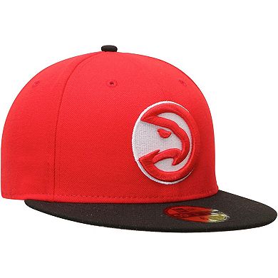 Men's New Era Red/Black Atlanta Hawks Official Team Color 2Tone 59FIFTY Fitted Hat