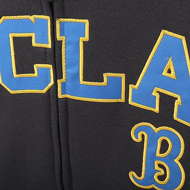 Youth Charcoal UCLA Bruins Applique Arch & Logo Full-Zip Hoodie