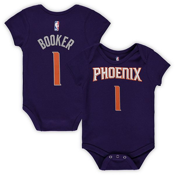 Infant Devin Booker Purple Phoenix Suns Name & Number Bodysuit