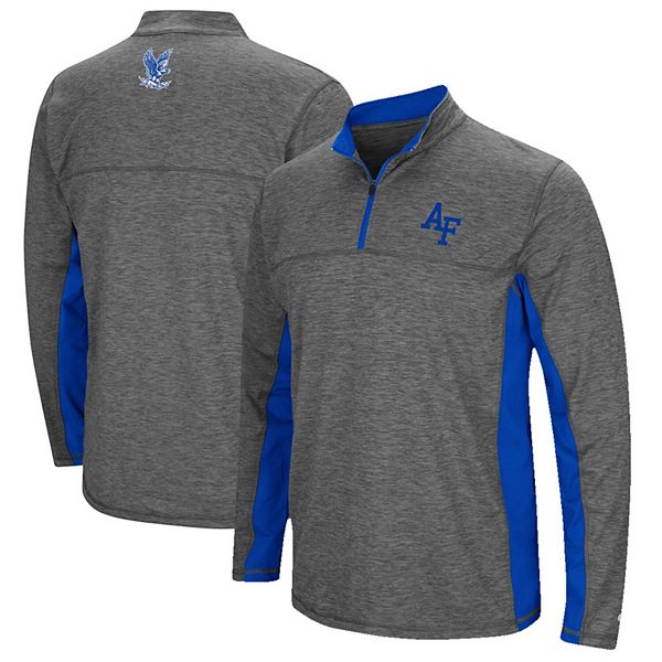 Men's Colosseum Heathered Charcoal Air Force Falcons Milton Windshirt ...