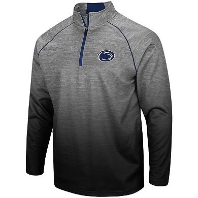 Men's Colosseum Heathered Gray Penn State Nittany Lions Sitwell Sublimated Quarter-Zip Pullover Jacket