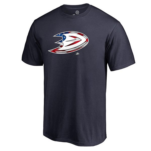 Men's Fanatics Branded Navy Anaheim Ducks Banner Wave T-Shirt