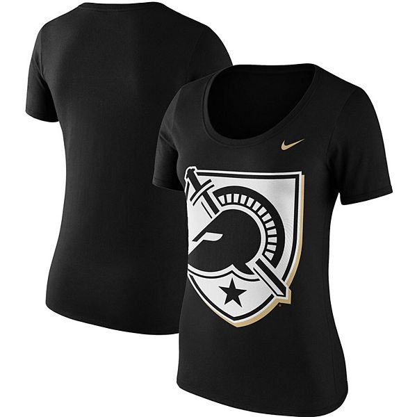 Women's Nike Black Army Black Knights Fluid Logo Scoop Neck T-Shirt