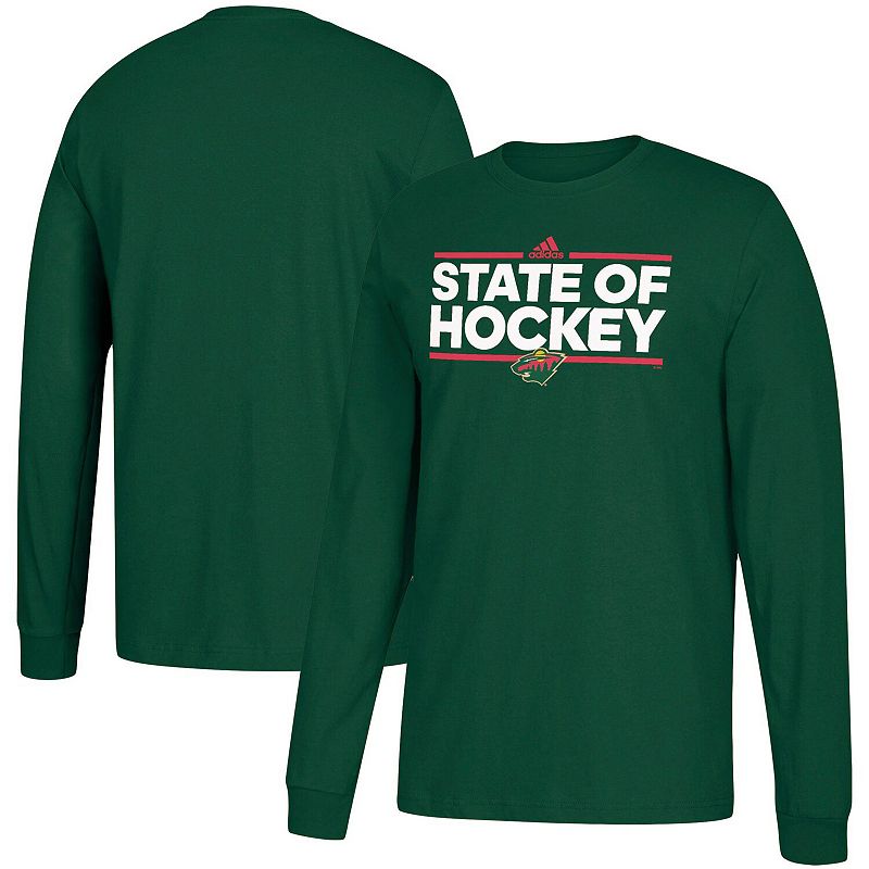 UPC 191527390382 product image for Men's adidas Green Minnesota Wild Dassler Long Sleeve T-Shirt, Size: 4XL | upcitemdb.com