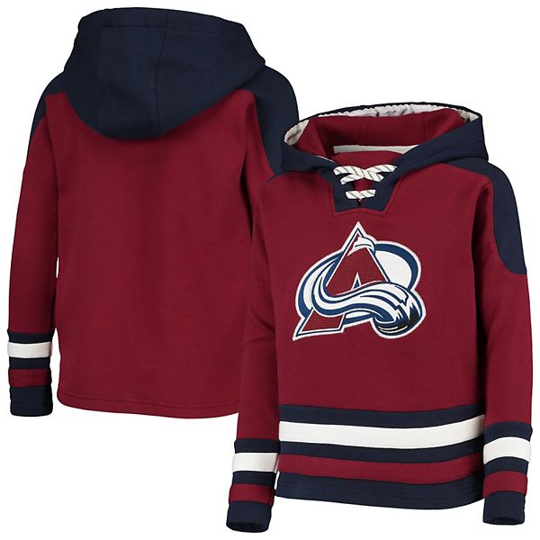 Youth Burgundy Colorado Avalanche Ageless Must-Have Lace-Up Pullover Hoodie