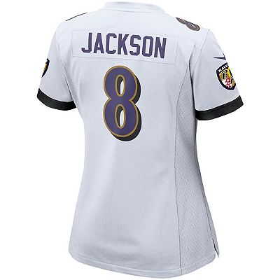 Women s Nike Lamar Jackson White Baltimore Ravens Game Jersey