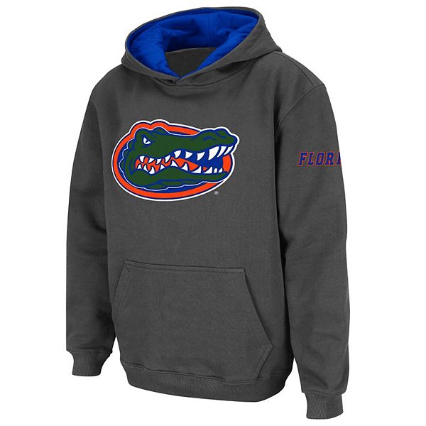 Youth Stadium Athletic Charcoal Florida Gators Big Logo Pullover Hoodie