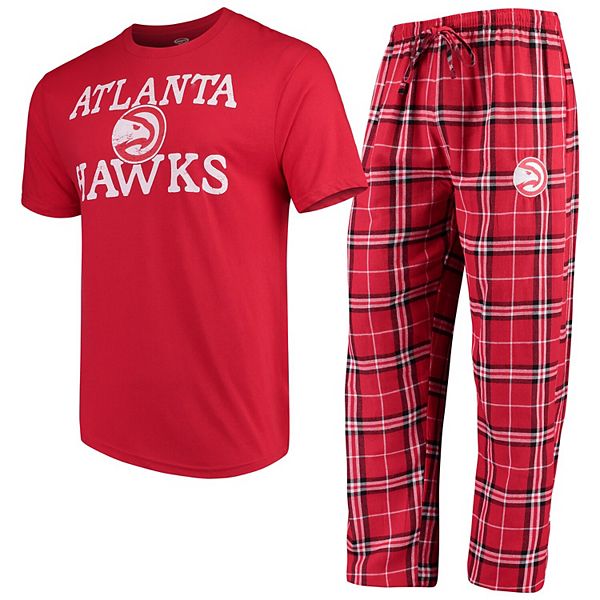 Men's Concepts Sport Red/Black Atlanta Hawks Duo T-Shirt & Pants Sleep Set