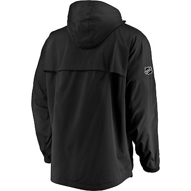 Men's Fanatics Branded Black Vancouver Canucks Alternate Logo Rinkside Mock Full-Zip Jacket