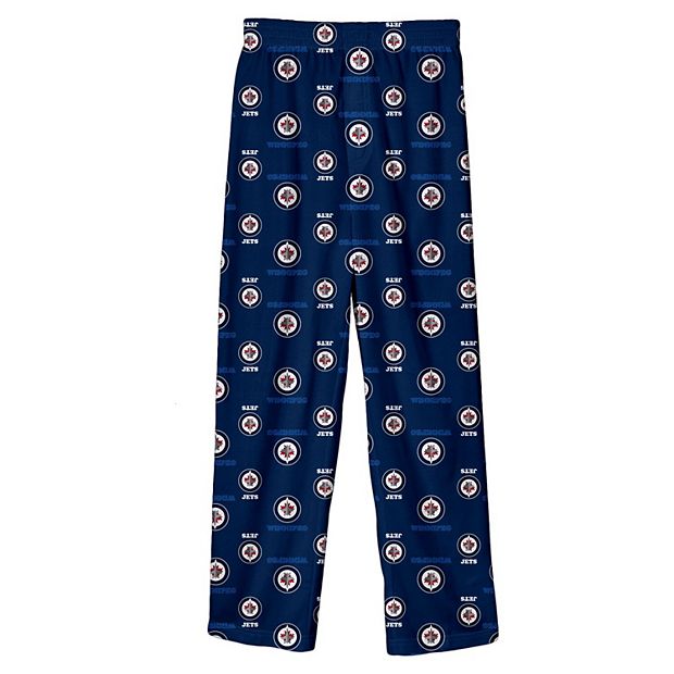 Youth Navy Winnipeg Jets Team Logo Printed Pajama Pants