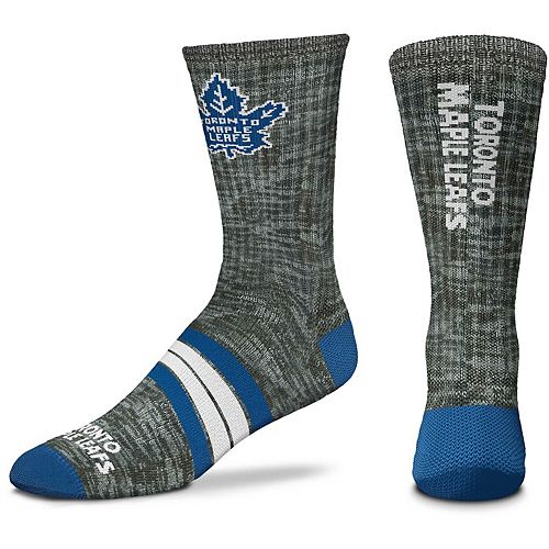 For Bare Feet Mens NHL Quarter Socks-Toronto Maple Leafs-Large 10-13
