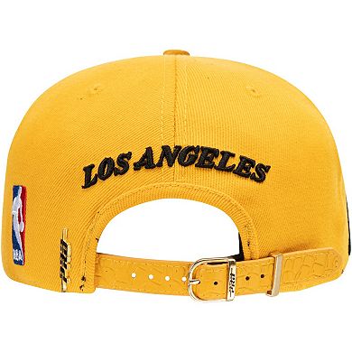 Men's Gold Los Angeles Lakers 3m LOGO Adjustable Hat