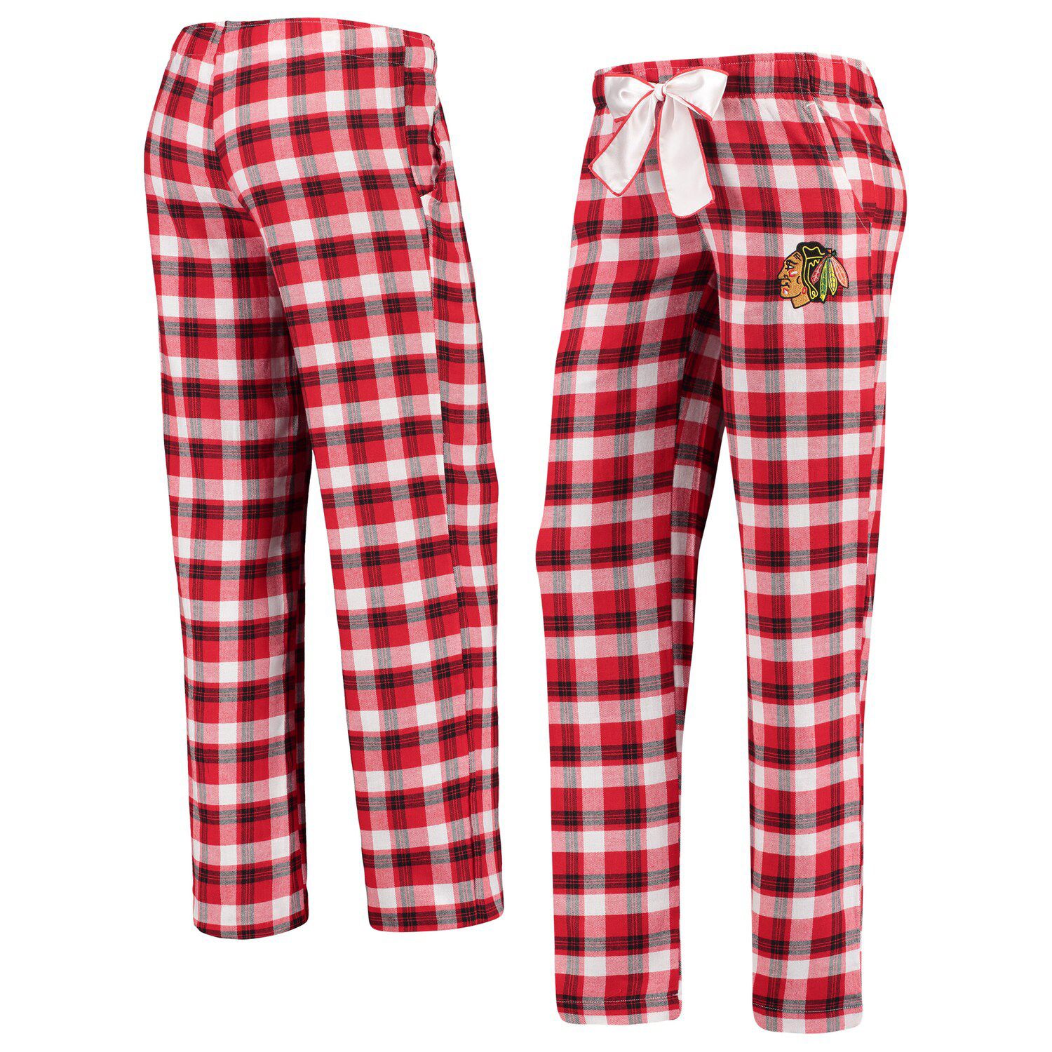 black and red flannel pants