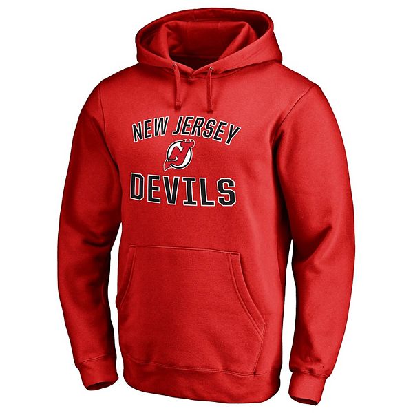 Men's Red New Jersey Devils Victory Arch Fleece Pullover Hoodie