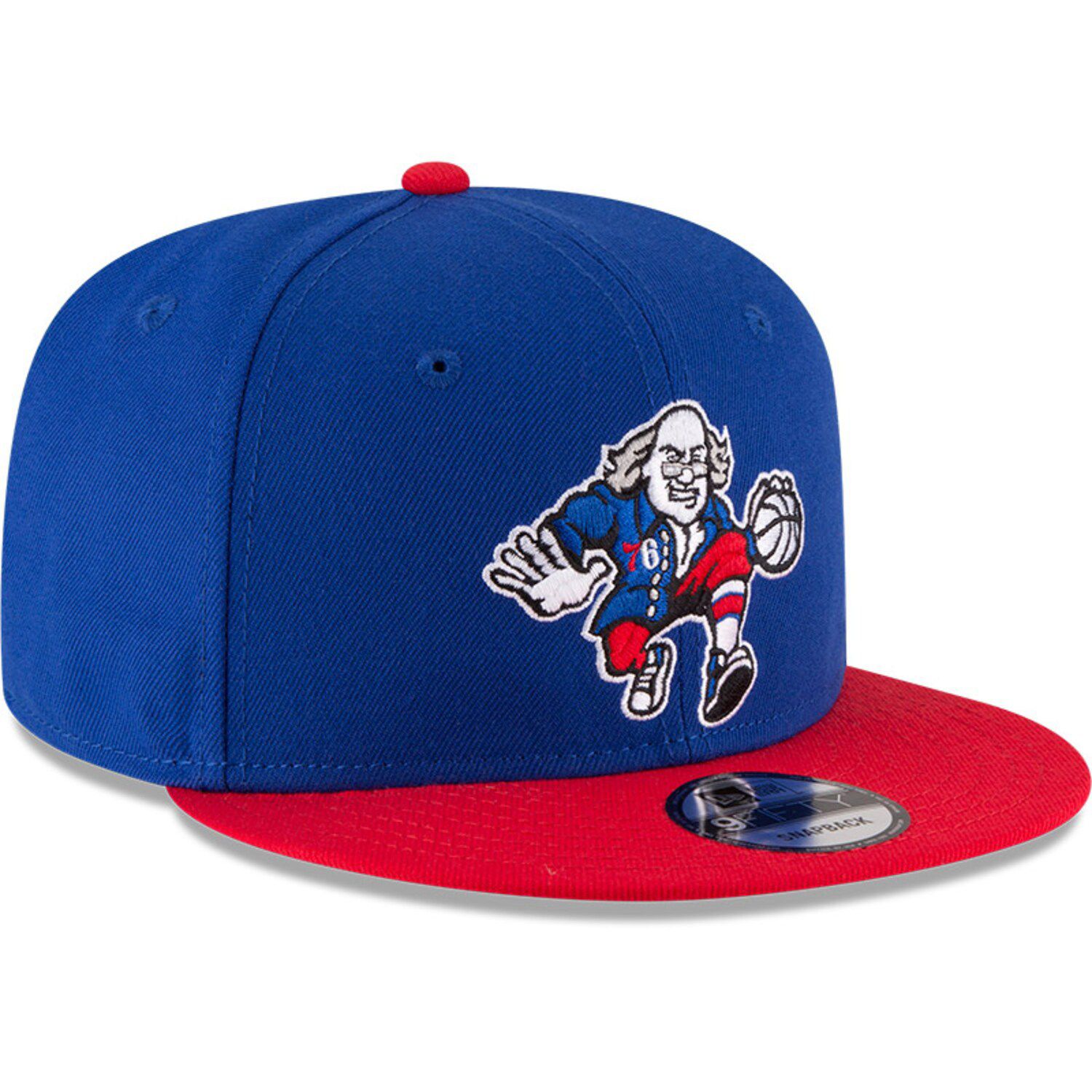 Men's New Era Royal/Red Philadelphia 76ers 2-Tone 9FIFTY Adjustable ...