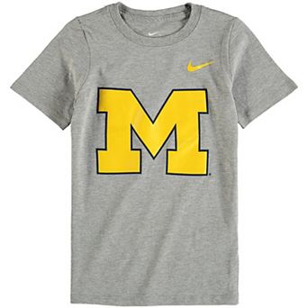 Preschool Nike Charcoal Michigan Wolverines Logo T-Shirt