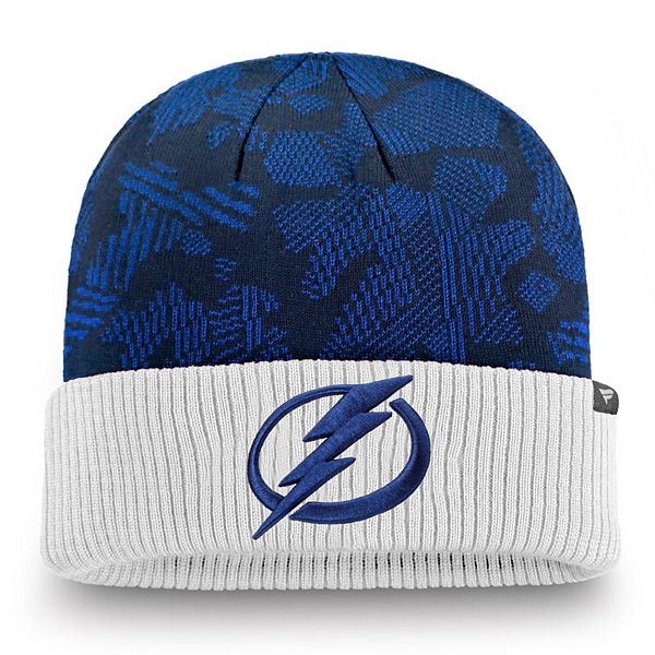 Men's Fanatics Branded Blue/White Tampa Bay Lightning Iconic Cuffed Knit Hat