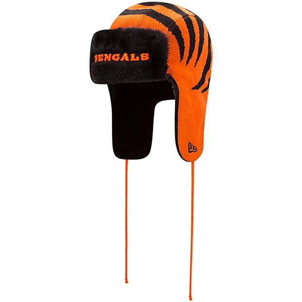 Men's New Era Black Cincinnati Bengals Trapper Knit Hat