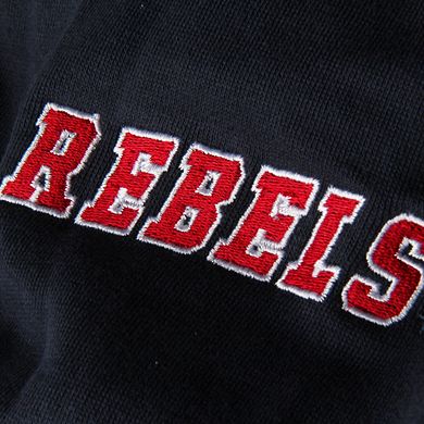 Women's Stadium Athletic Navy Ole Miss Rebels Big Logo Pullover Hoodie
