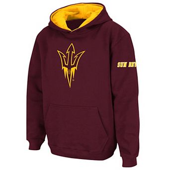 Youth Stadium Athletic Maroon Arizona State Sun Devils Big Logo Pullover Hoodie