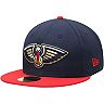 Men's New Era Navy/Red New Orleans Pelicans Official Team Color 2Tone 59FIFTY Fitted Hat