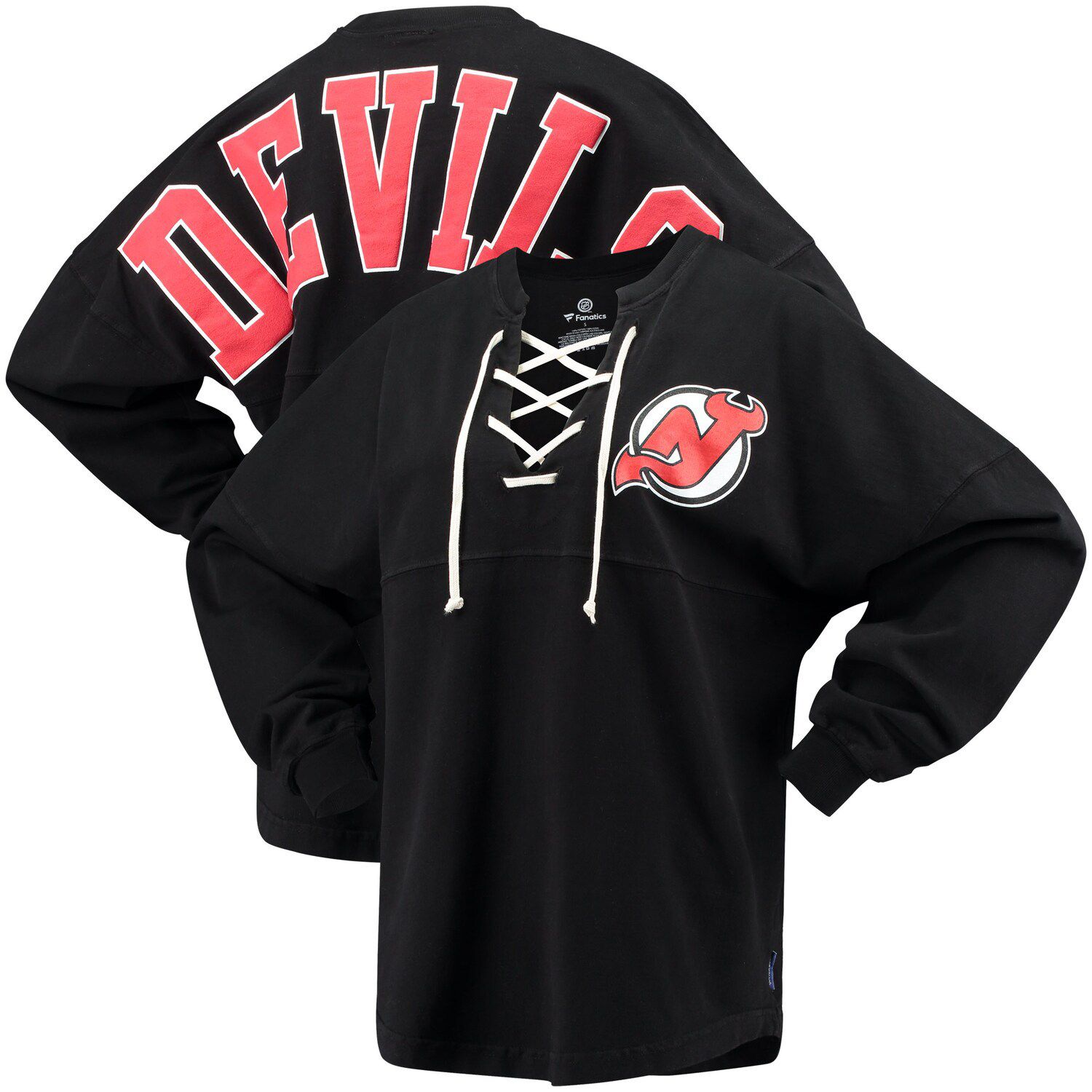 new jersey devils lace up hoodie