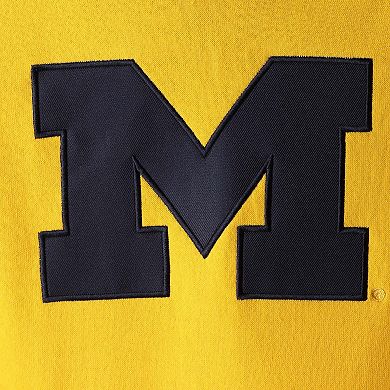 Women's Maize Michigan Wolverines Team Big Logo Pullover Hoodie