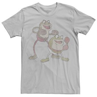Men's Cuphead Ribby And Croaks Boxing Frogs Graphic Tee