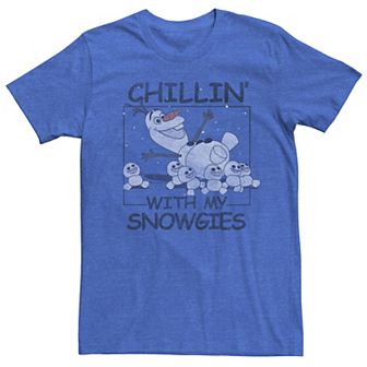 Disney's Frozen Men's Olaf Chillin With My Snowmies Portrait Graphic Tee