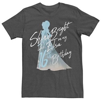 Disney's Frozen Men's Elsa Shine Bright On My 16th Birthday Graphic Tee