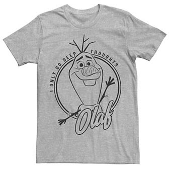 Disney's Frozen Men's 2 Olaf Only Deep Thoughts Graphic Tee