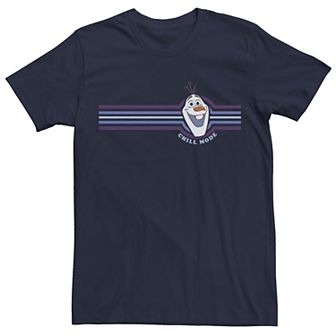 Disney's Frozen Men's 2 Olaf Stripe Chill Mode Banner Graphic Tee