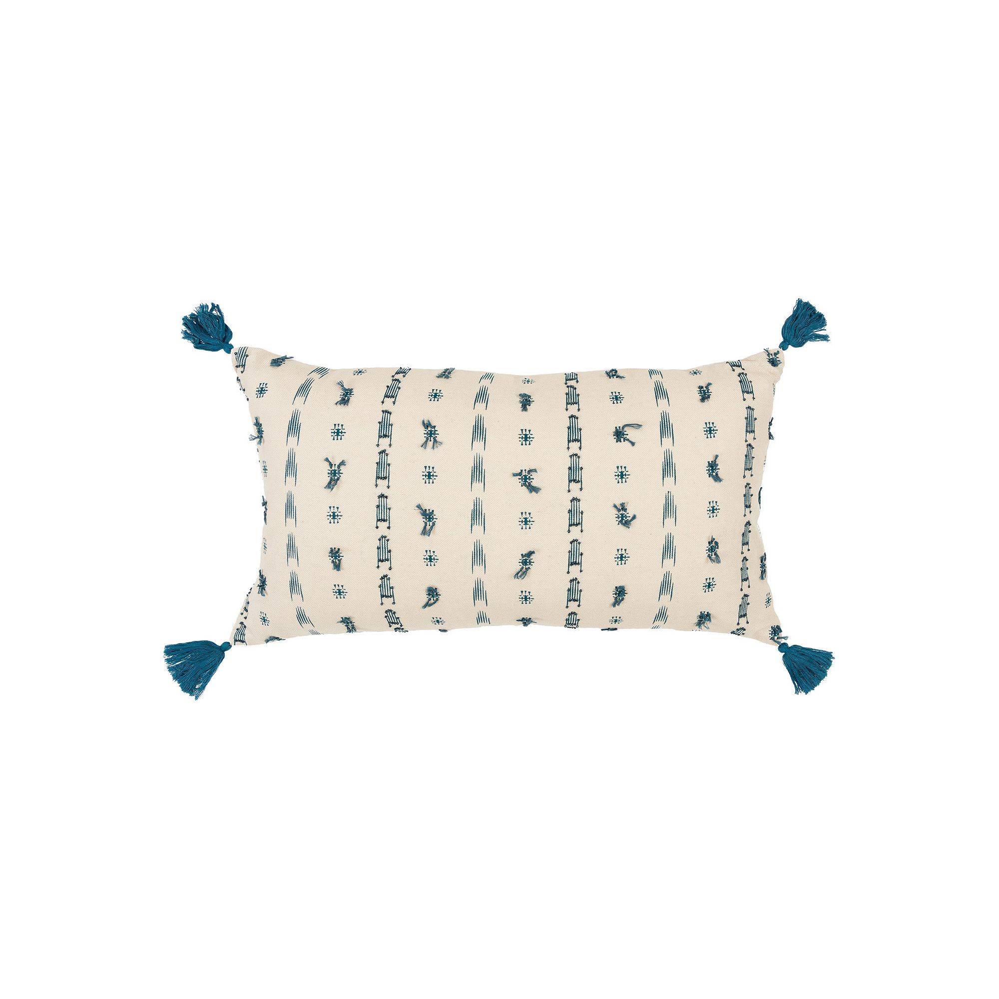 Rizzy Home Tam Throw Pillow, Blue