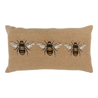 Rizzy Home Three Bees Throw Pillow