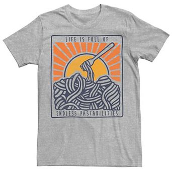 Men's Life Is Full Of Endless Pastabilities Graphic Tee
