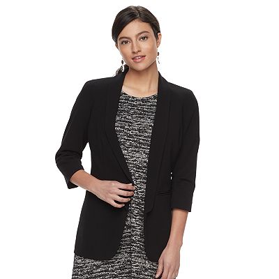Petite 9® Open-Front Long Boyfriend Blazer