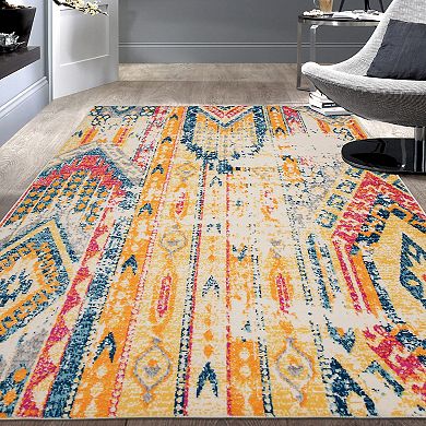 World Rug Gallery Sky Geometric Rug