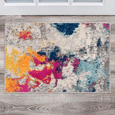 World Rug Gallery Sky Abstract Multi Rug