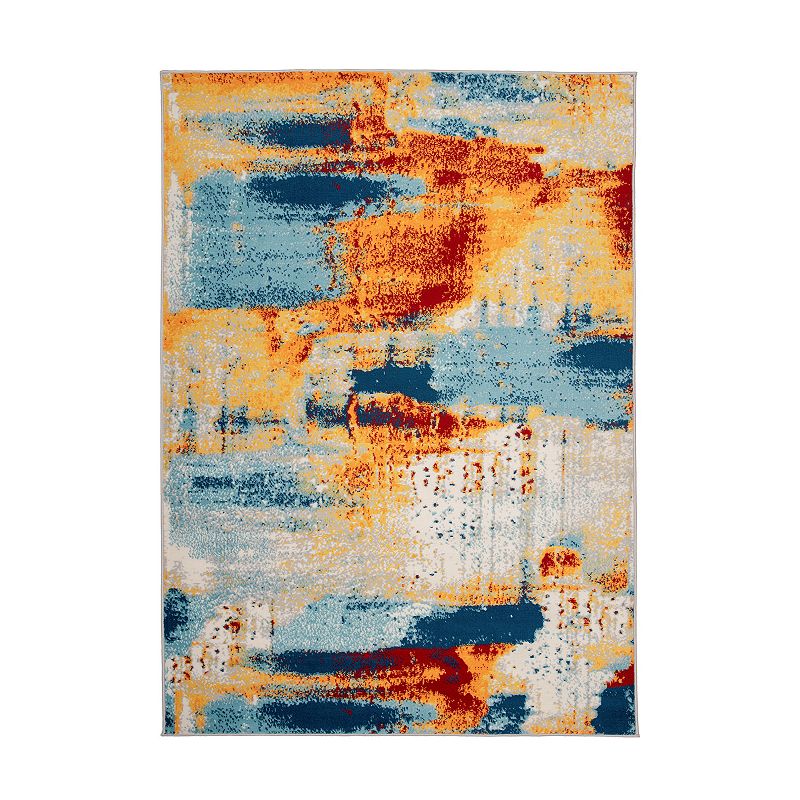 World Rug Gallery Sky Abstract Pattern Rug, Multicolor, 3X5