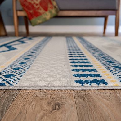 World Rug Gallery Sky Geometric Pattern Rug