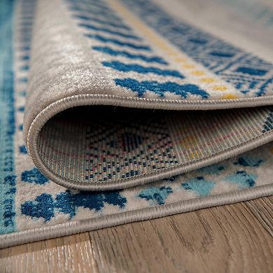 World Rug Gallery Sky Geometric Pattern Rug