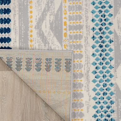 World Rug Gallery Sky Geometric Pattern Rug