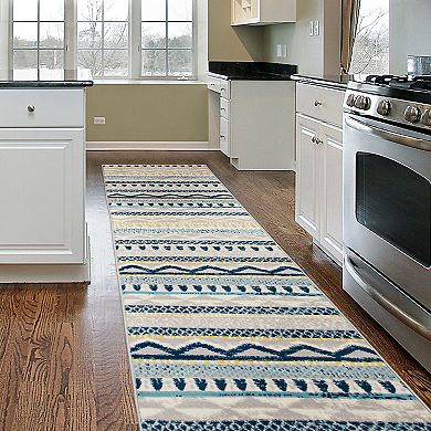 World Rug Gallery Sky Geometric Pattern Rug