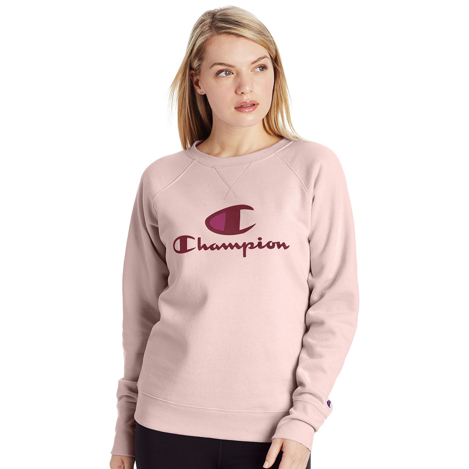 pink champion sweatshirt womens