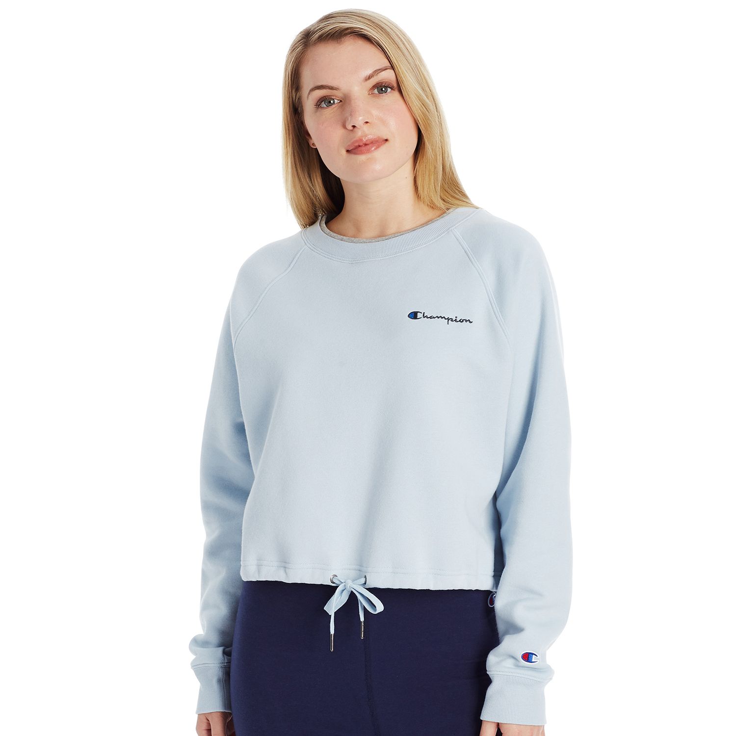 grey women's champion sweatshirt