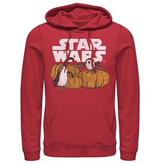 Men's Star Wars Porg Pumpkin Patch Halloween Graphic Hoodie